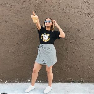 Checkered mini skirt